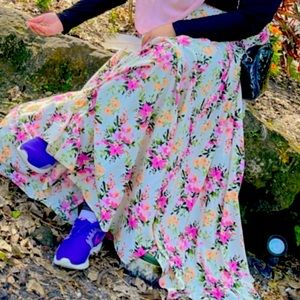 Floral maxi skirt